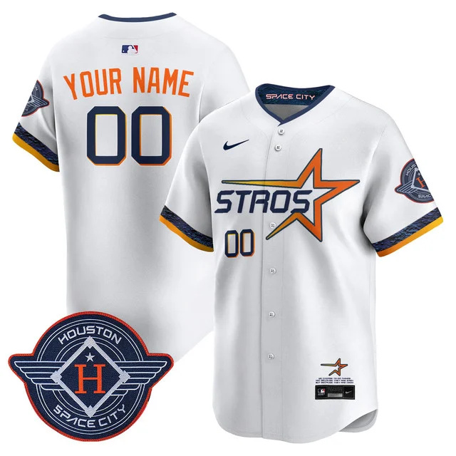 Men's Houston Astros 2025 City Connect Vapor Limited JerseyCUSTOM WHITE