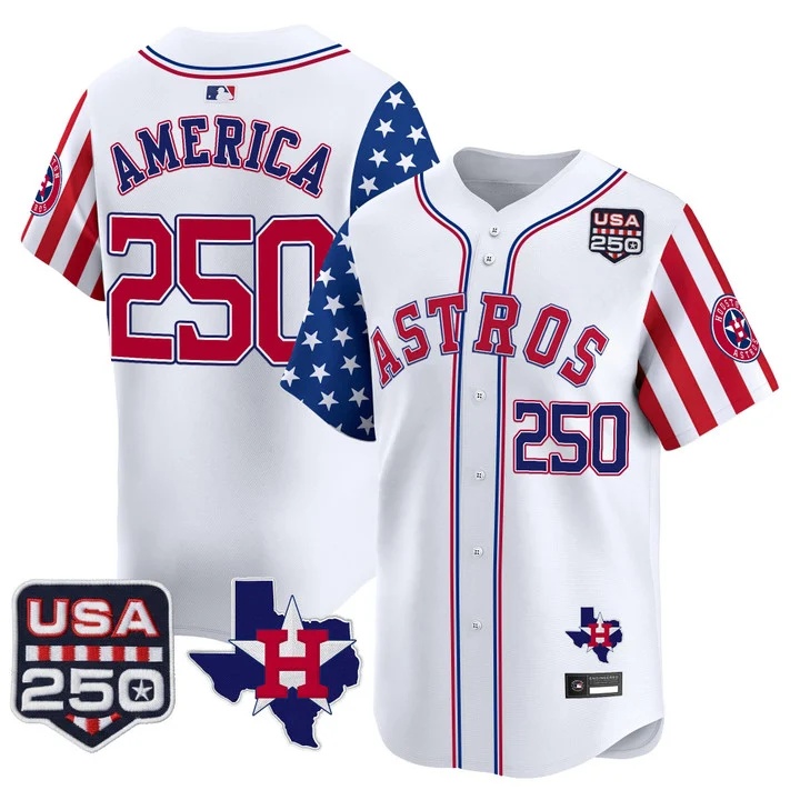 Men's Houston Astros America 250 Edition Vapor Premier Limited Jersey #250 AMERICA
