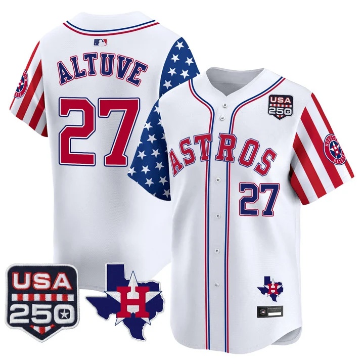 Men's Houston Astros America 250 Edition Vapor Premier Limited Jersey #27 JOSE ALTUVE