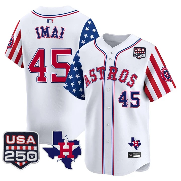 Men's Houston Astros America 250 Edition Vapor Premier Limited Jersey #45 TATSUYA IMAI
