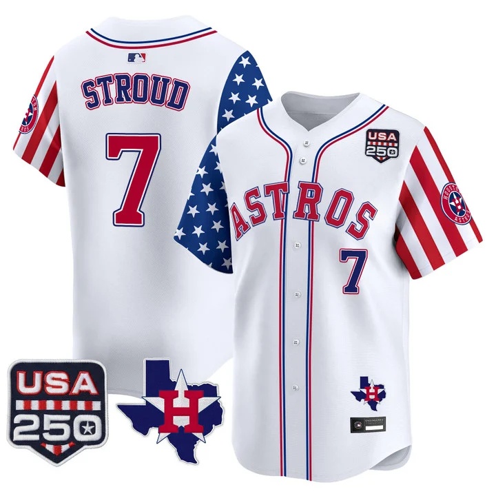 Men's Houston Astros America 250 Edition Vapor Premier Limited Jersey #7 CJ STROUD