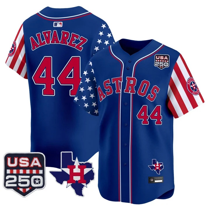 Men's Houston Astros America 250 Edition Vapor Premier Limited Jersey ROYAL #44 STILL TIPPIN