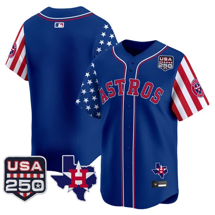 Men's Houston Astros America 250 Edition Vapor Premier Limited Jersey ROYAL BLANK