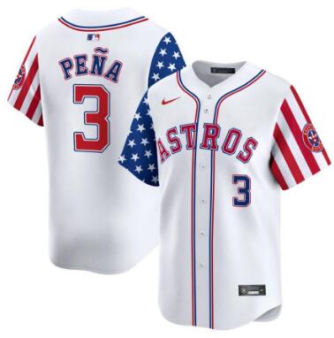 Men's Houston Astros Nike White Home Limited Custom White Jersey