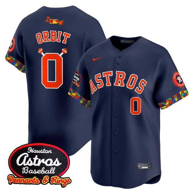Men's Houston Astros x El Tiempo Cantina Vapor Premier Limited Jersey NAVY #0 ORBIT.webp