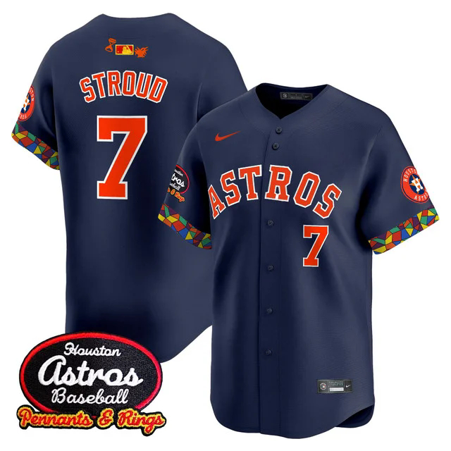 Men's Houston Astros x El Tiempo Cantina Vapor Premier Limited Jersey NAVY #7 CJ STROUD.webp