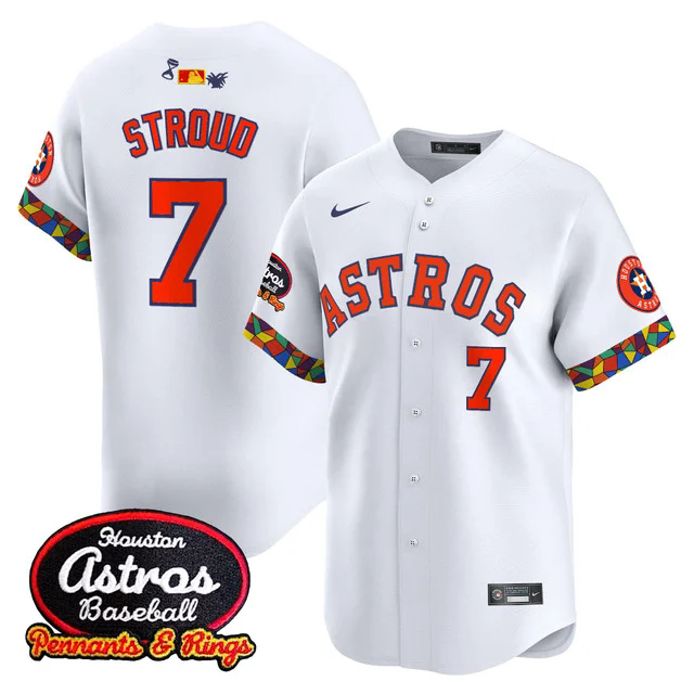 Men's Houston Astros x El Tiempo Cantina Vapor Premier Limited Jersey WHITE #7 CJ STROUD.webp