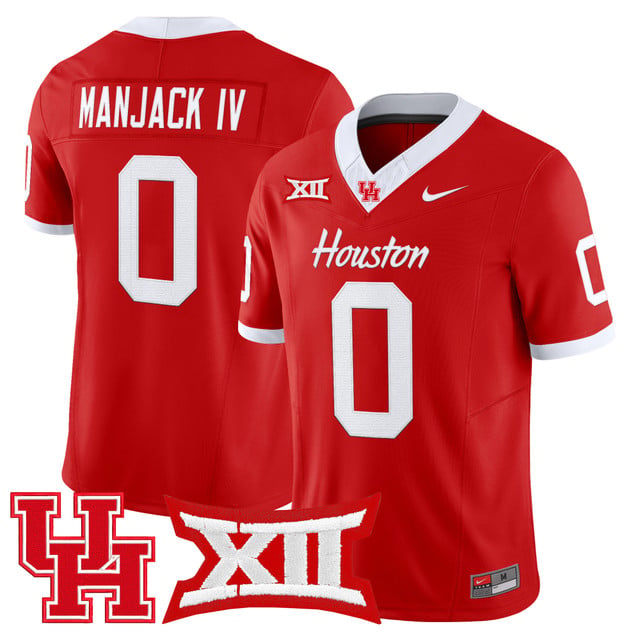 Men's Houston Cougars 2025 Vapor Limited Jersey RED#0 MANJACK IV