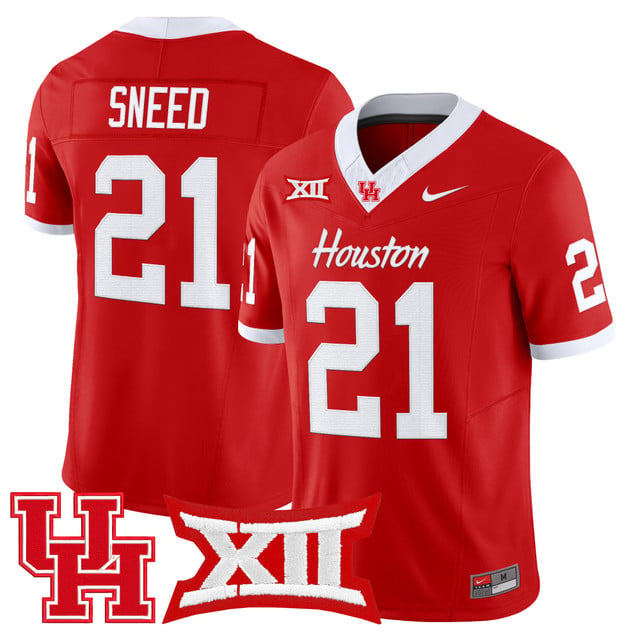 Men's Houston Cougars 2025 Vapor Limited Jersey RED#21 STACY SNEED
