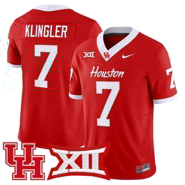 Men's Houston Cougars 2025 Vapor Limited Jersey RED#7 DAVID KLINGLER