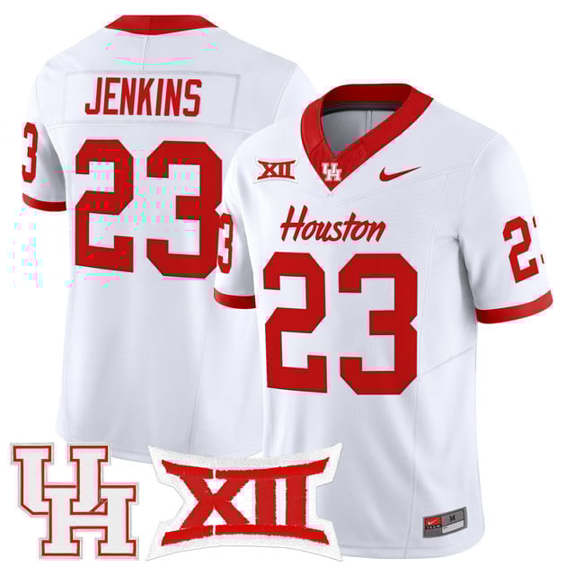 Men's Houston Cougars 2025 Vapor Limited Jersey WHITE#23 PARKER JENKINS