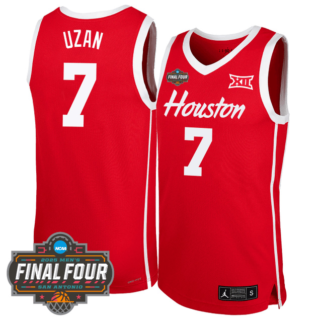 Men's Houston Cougars Men's Basketball 2425 Jersey RED #7 UZAN.webp