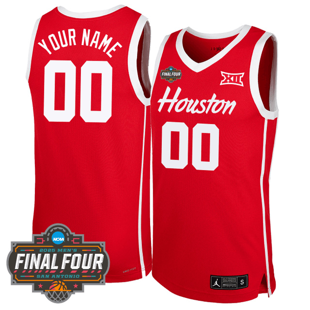 Men's Houston Cougars Men's Basketball 2425 Jersey RED CUSTOM.webp