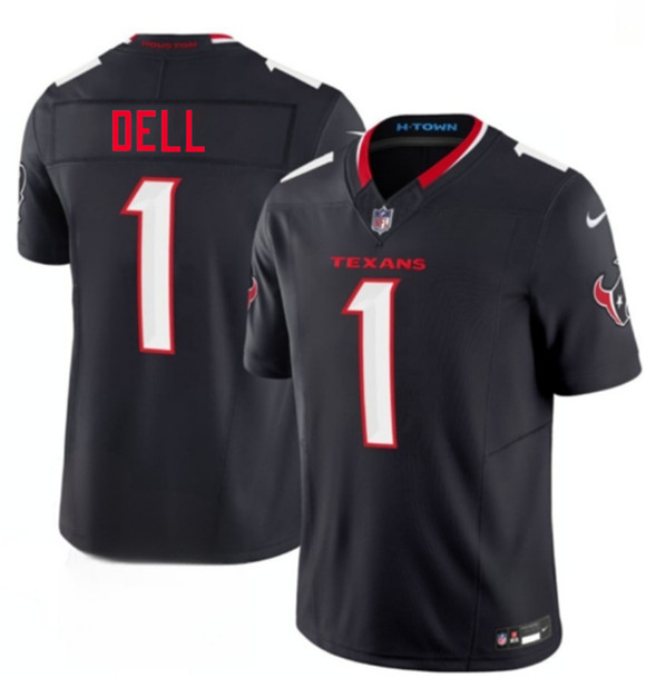 Men's Houston Texans #1 Tank Dell Navy 2nd Alternate 2026 F.U.S.E. Vapor Limited Football Stitched Jersey