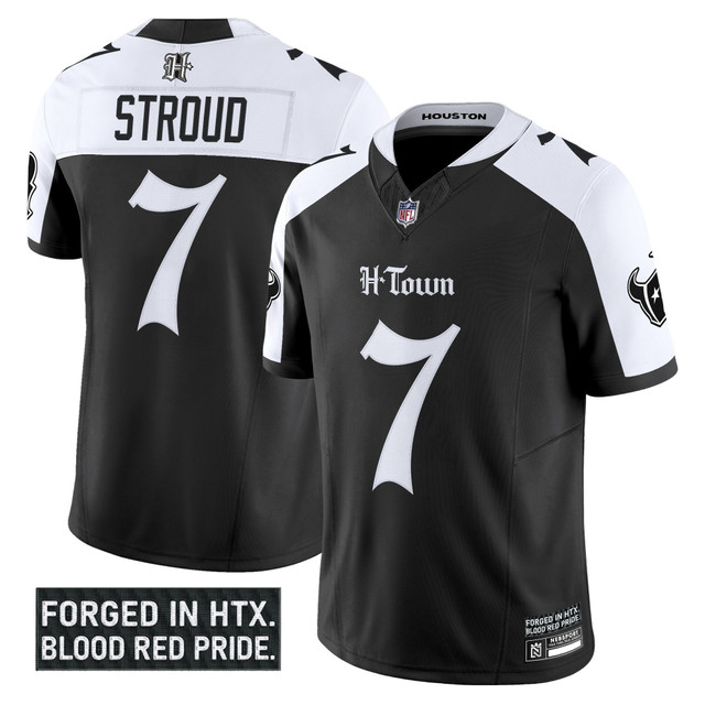 Men's Houston Texans 'Gothic Lone Star Shadows Edition' Vapor Limited Jersey - All Stitched Alternate C.J. Stroud