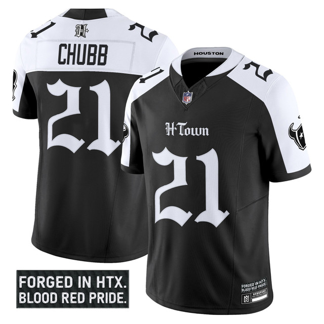 Men's Houston Texans 'Gothic Lone Star Shadows Edition' Vapor Limited Jersey - All Stitched Alternate Nick Chubb