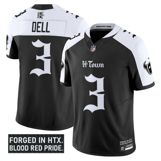 Men's Houston Texans 'Gothic Lone Star Shadows Edition' Vapor Limited Jersey - All Stitched Alternate Tank Dell