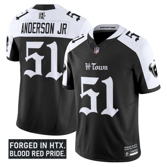 Men's Houston Texans 'Gothic Lone Star Shadows Edition' Vapor Limited Jersey - All Stitched Alternate Will Anderson Jr.