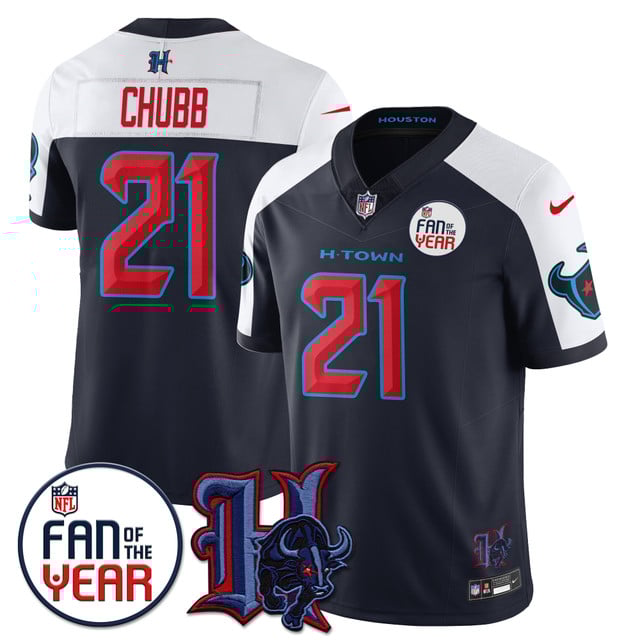 Men's Houston Texans Fan Of The Year Jersey #21 Nick Chubb