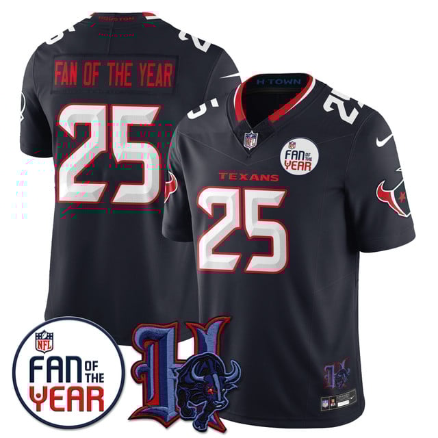 Men's Houston Texans Fan Of The Year Jersey navy #25 Fan Of The Year