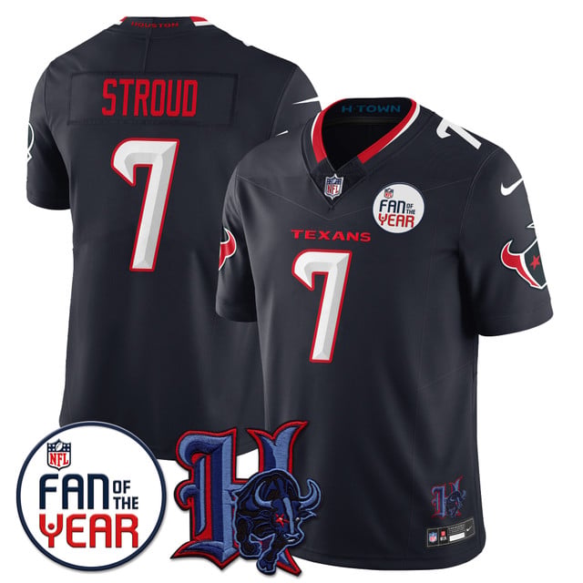 Men's Houston Texans Fan Of The Year Jersey navy #7 CJ. Stroud
