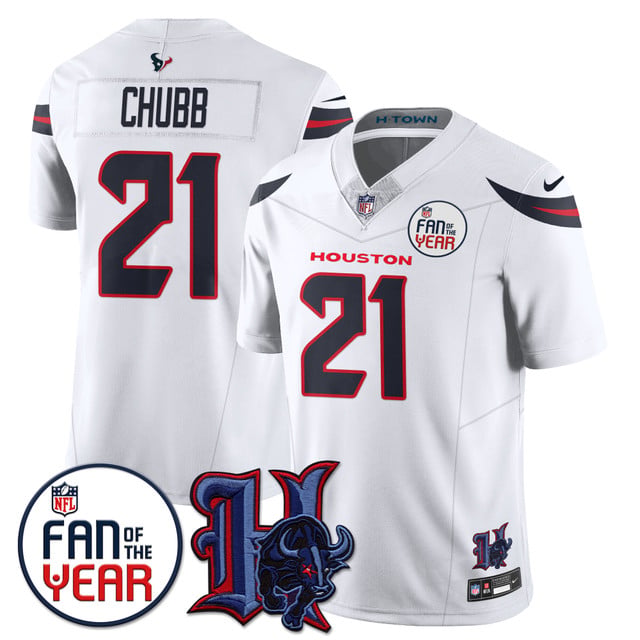 Men's Houston Texans Fan Of The Year Jersey white #21 Nick Chubb