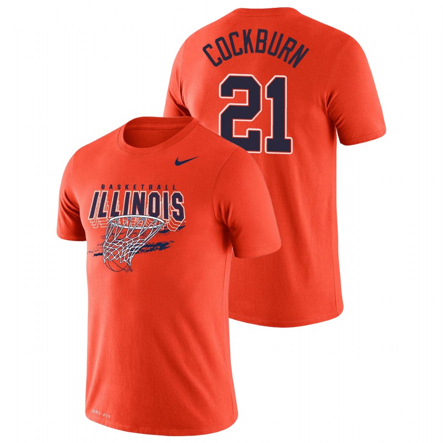 Men's Illinois Fighting Illini Legend Kofi Cockburn Orange T-Shirt