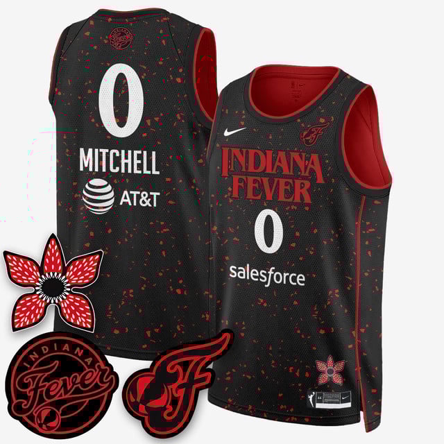Men's Indiana Fever 'Stranger Things' Jersey #0 Kelsey Mitchell