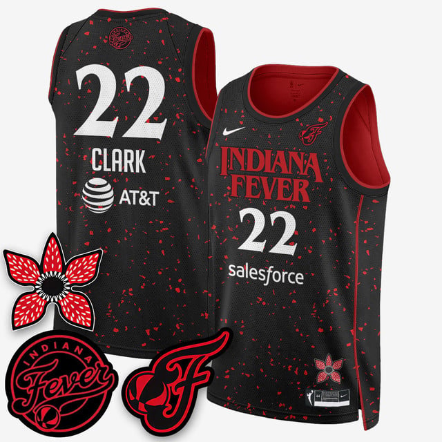 Men's Indiana Fever 'Stranger Things' Jersey #22 Caitlin Clark