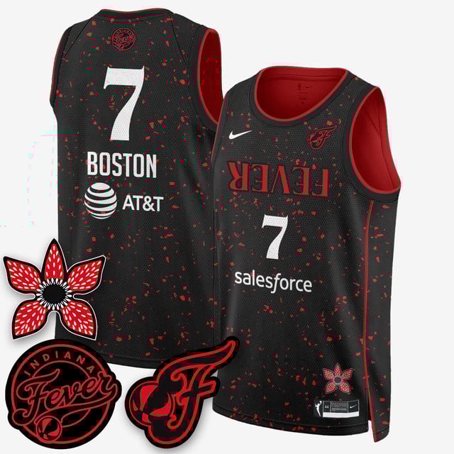 Men's Indiana Fever 'Stranger Things' Jersey black #7 Aliyah Boston
