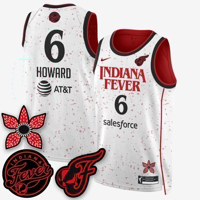 Men's Indiana Fever 'Stranger Things' Jersey white #6 Natasha Howard