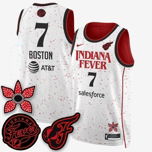 Men's Indiana Fever 'Stranger Things' Jersey white #7 Aliyah Boston
