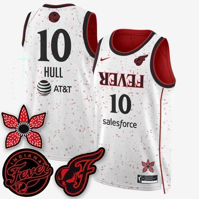 Men's Indiana Fever 'Stranger Things' Jersey white 1 #10 Lexie Hull