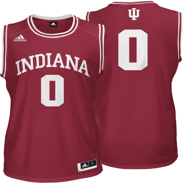 Men's Indiana Hoosiers #0 Crimson Basketball Jersey
