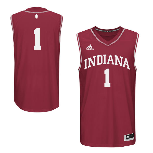 Men's Indiana Hoosiers #1 Crimson Basketball Jersey