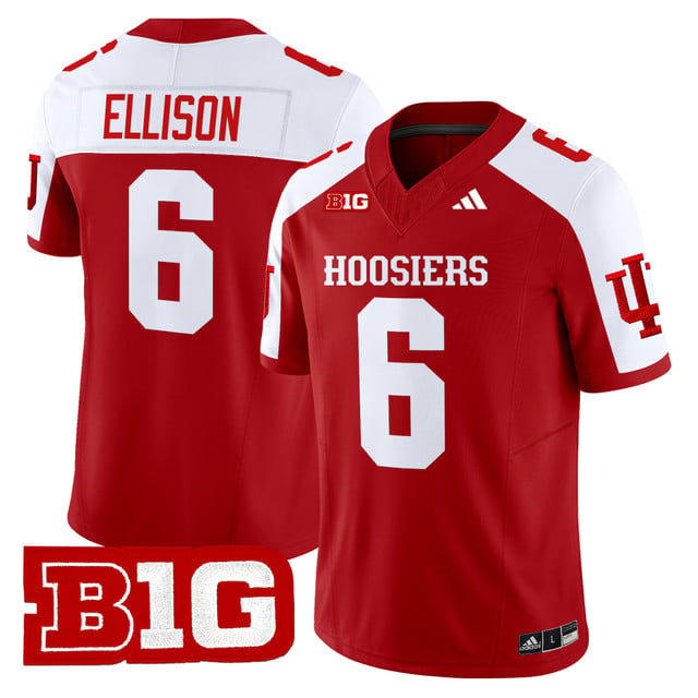 Men's Indiana Hoosiers 2025 Vapor Limited Jersey #6 Justice Ellison