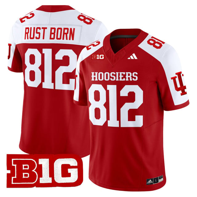 Men's Indiana Hoosiers 2025 Vapor Limited Jersey #812 Rust Born