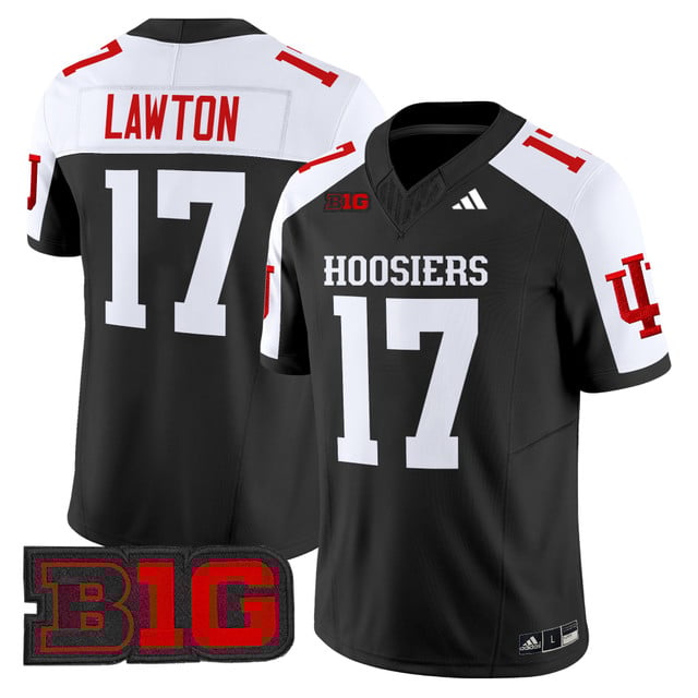 Men's Indiana Hoosiers 2025 Vapor Limited Jersey black white #17 Ty Son Lawton