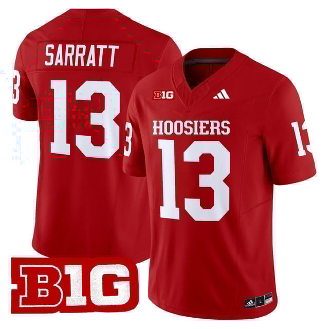 Men's Indiana Hoosiers 2025 Vapor Limited Jersey red #13 Elijah Sarratt