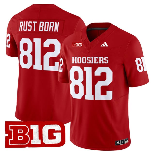 Men's Indiana Hoosiers 2025 Vapor Limited Jersey red #812 Rust Born
