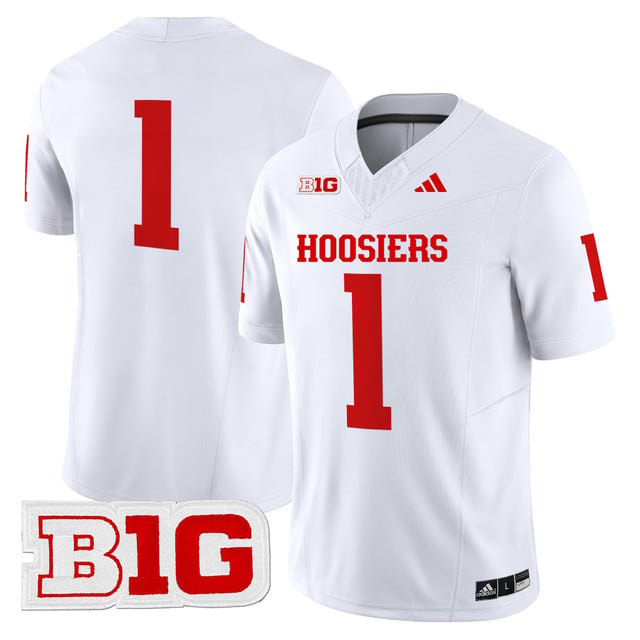 Men's Indiana Hoosiers 2025 Vapor Limited Jersey white #1