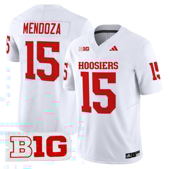 Men's Indiana Hoosiers 2025 Vapor Limited Jersey white #15 Fernando Mendoza