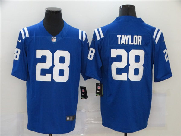 Men's Indianapolis Colts #28 Jonathan Taylor Nike Royal NFL Vapor Limited Stitched Jersey