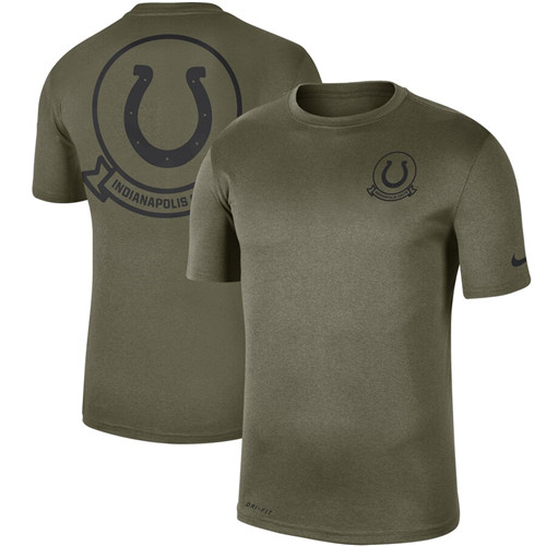 Men's Indianapolis Colts Nike Olive 2019 Salute To Service Sideline Seal Legend Performance T-Shirt