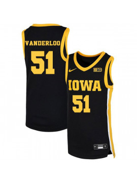 Men's Iowa Hawkeyes #51 Aidan Vanderloo Nike 2020 Black Alumni College Basketball Jersey