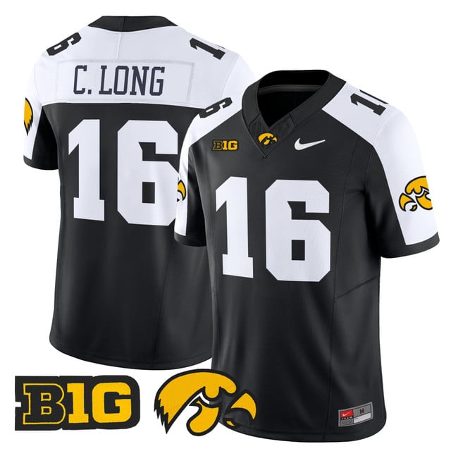 Men's Iowa Hawkeyes 2025 Vapor Limited Jersey #16 Chuck Long
