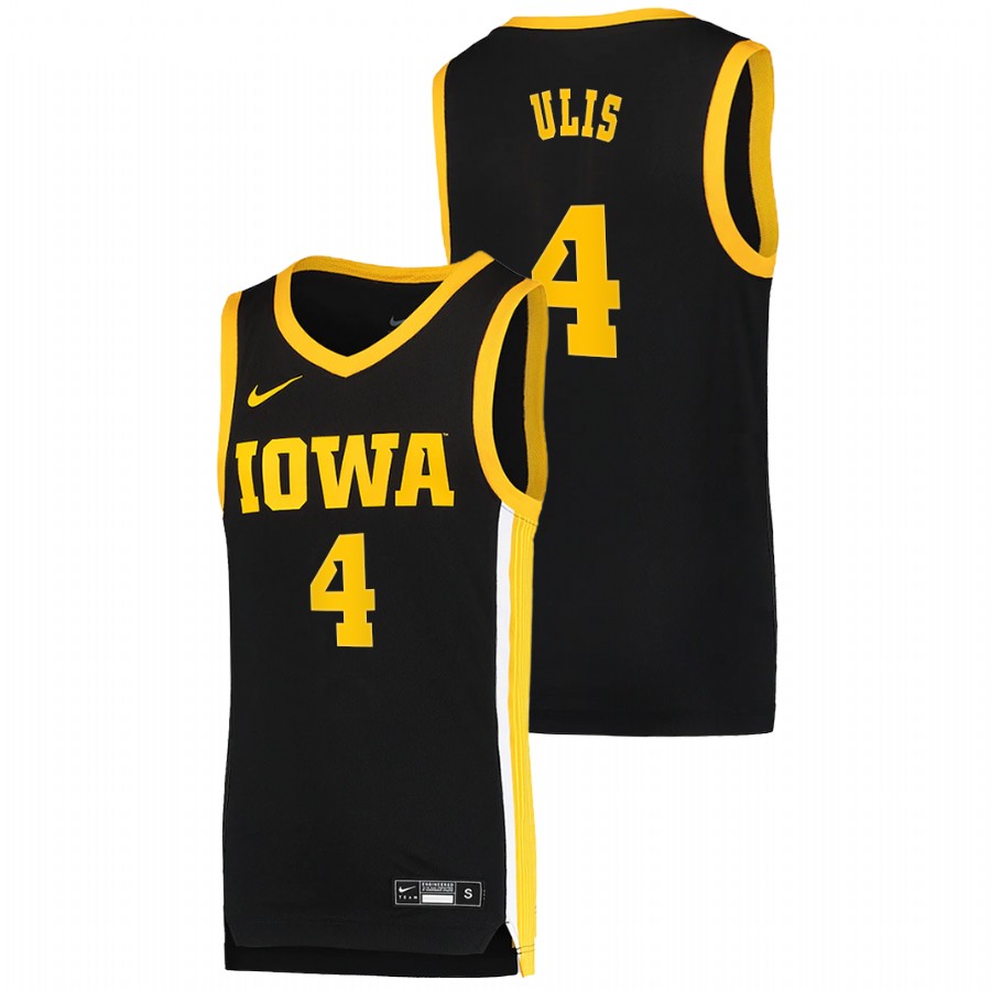 Men's Iowa Hawkeyes Ahron Ulis Basketball 2021 Dri-FIT Swingman Jersey Black