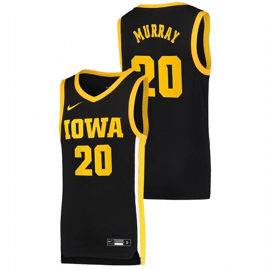 Men's Iowa Hawkeyes Kris Murray Basketball 2021 Dri-FIT Swingman Jersey Black