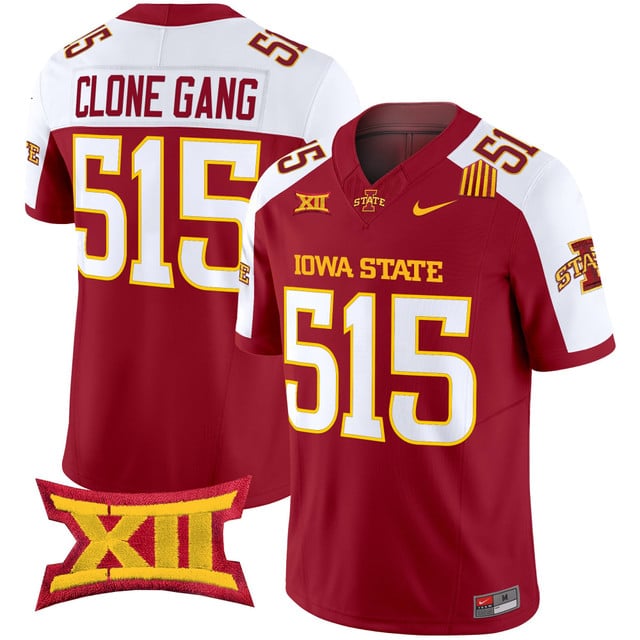 Men's Iowa State Cyclones 2025 Vapor Limited Jersey #515 Clone Gang