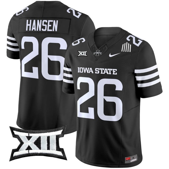 Men's Iowa State Cyclones 2025 Vapor Limited Jersey black #26 Carson Hansen